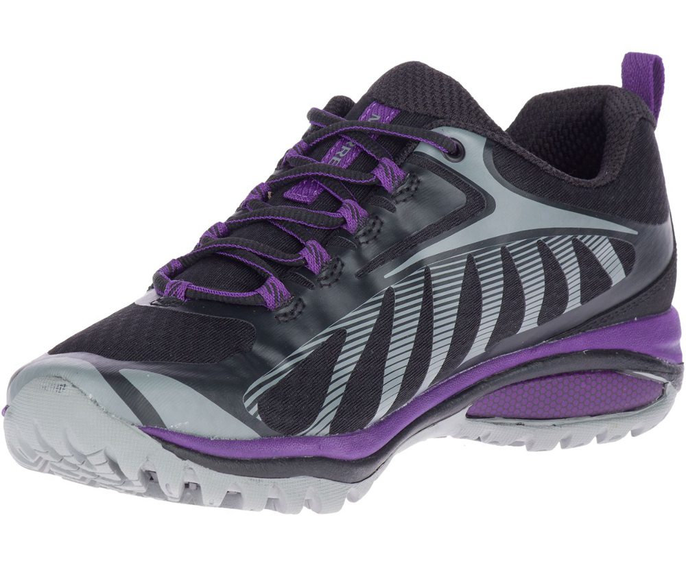 Buty Sportowe Merrell Damskie Czarne/Fioletowe - Siren Edge 3 Wide Width - 730285-HZG